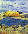 Haystack in Rainy Day by Vincent van Gogh